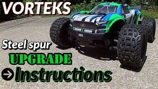 Arrma Vorteks steel spur upgrade instructions [upl. by Rennold]