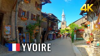 Yvoire France Romantic Medieval Town Walking in the Flower Town Yvoire 4K [upl. by Jacklin]