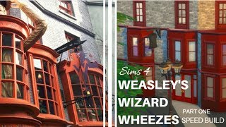 Sims 4 Weasleys Wizard Wheezes  Speed Build [upl. by Charil46]