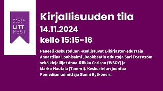 Littfest 2024 Kirjallisuuden tila paneelikeskustelu [upl. by Blancha]