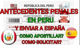 🇵🇪Como solicitar antecedentes penales para visa de trabajo apostillar en relaciones exteriores Perú [upl. by Satterlee]