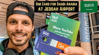 Buying a Saudi Arabia Sim Card at Jeddah Airport in 2024 [upl. by Kenay472]