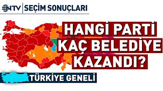 Türkiye Yerel Yöneticilerini Seçti İşte Partilerin Kazandığı İl İlçe Sayısı  NTV [upl. by Sidalg]