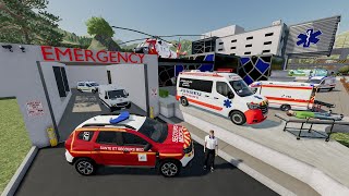 Unité durgence médicale intervient sur 5 blessés graves Transport en civière à lhôpital  FS 22 [upl. by Yddub890]