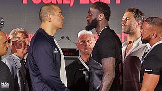 Zhilei Zhang amp Deontay Wilder INTENSE FACE OFF after HEATED 5 vs 5 press conference [upl. by Langille]