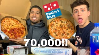 Dominos MUKBANG  70000 SUBS CELEBRATION [upl. by Bridgid717]