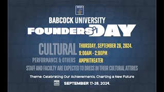 BABCOCK UNIVERSITY FOUNDERS DAY  CULTURAL PERFORMANCE [upl. by Neeoma]