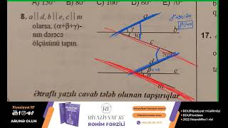 Həndəsənin əsas anlayışlarından Yeni Topludan Nümunə DİM Riyaziyyat Test Toplusu 2023 RiyaziyyatRF [upl. by Ayikahs49]