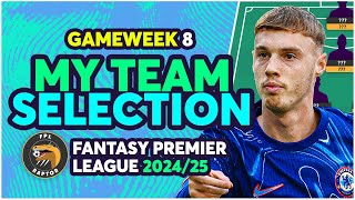 MY FPL GAMEWEEK 8 TEAM SELECTION  Fantasy Premier League Tips 202425 [upl. by Bindman]