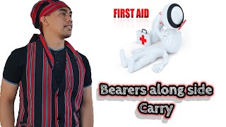 Bearers along side carry  First Aid  Group carry II Step by step [upl. by Oiromed]