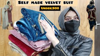 Affordable self made velvet suit  under 500 saste or acche  shamreenali 💕 [upl. by Allan]