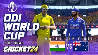 ODI WORLD CUP FINAL  INDIA v AUSTRALIA  Cricket 24 Gameplay [upl. by Yznel818]