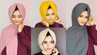 My everyday hijab styles  easy hijab tutorials [upl. by Porty287]