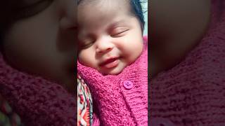 Just 5 days old baby girl viralvideo newbornbaby ytshorts babysmile cutebaby [upl. by Eyllom]