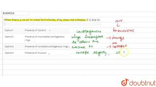 When there is no air in initial bronchioles they does not collapse It is due to [upl. by Assetak880]