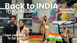 Germany to India  My Experiences in Germany  Vistara Airlines  Germany Malayalam Vlog [upl. by Dyl]