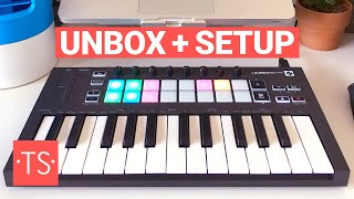 Novation Launchkey Mini MK3 25 key MIDI keyboard  Unboxing and Setup with Ableton Live [upl. by Maibach33]