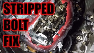 How to Helicoil Valve Cover Bolt Hole on an Infiniti G35 [upl. by Karon457]