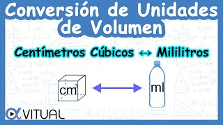 🧊 Conversión de Unidades de Volumen Centímetros Cúbicos cm³ a Mililitros ml [upl. by Ydoow]