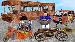 Mini Vehicles Restoration Comedy Videos Collection Hindi Stories Funny Kahani Bedtime Moral Stories [upl. by Aridatha556]