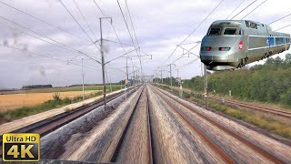 4K TGV Cabride Paris Montparnasse  Rennes en TGV Atlantique [upl. by Anneyehc]