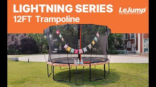 LeJump 12 FT Lightning Springless Trampoline Installation Instruction [upl. by Heigho]