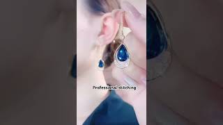 💙💙💙💙Korean style earrings design beautiful trending 2024trending fashion youtubeshort 😱😱😱 [upl. by Naillimxam541]