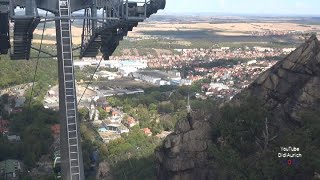 von Thale zum Hexentanzplatz mit der Kabinenbahn Bodetal Seilbahn Seilbahnen Thale Erlebniswelt [upl. by Willmert]