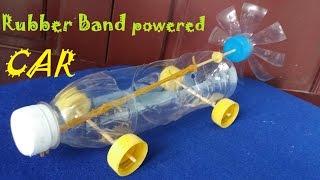 How to make a Rubber Band powered Car  Air Car [upl. by Pulsifer]