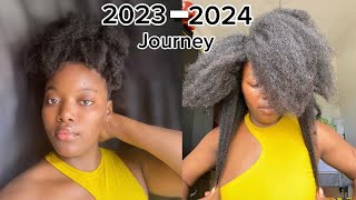 HAIR GROWTH JOURNEY 20232024 WITH PICS AND CLIPS [upl. by Corbett]