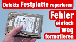 Festplatte reparieren  Defekte einfach wegformatieren  Low Level Format und Chkdsk mit Windows [upl. by Ayoj]