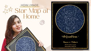 How to make Star Map for FREE  DIY Customised Star map  Unique Gifts for him [upl. by Silloc]