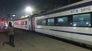 Final Destination  22961 MMCT  ADI Vande Bharat Express cautiously arrives at Ahmedabad Station [upl. by Hannavas]