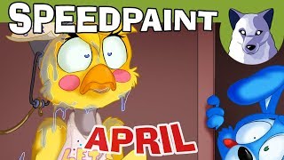 April FNAF Speedpaint  Watch Me Draw Tony Crynight [upl. by Deden]