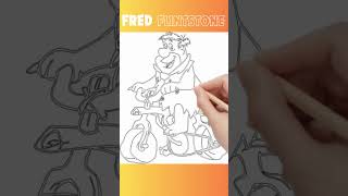 How to Draw Fred Flintstone Learn Fast and Fun [upl. by Kendell19]