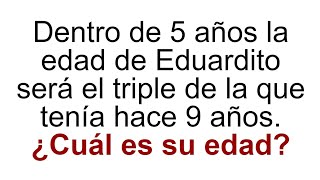 RAZONAMIENTO MATEMÁTICO Problema Edades Matemáticas Básicas [upl. by Kcirrad]