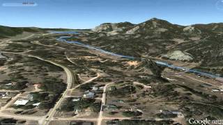 Mickelson Trail GoogleEarth Flyover Edgemont to Deadwood [upl. by Acinat]