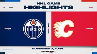 NHL Highlights  Oilers vs Flames  November 3 2024 [upl. by Piefer]