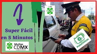 😱🚨Cómo pagar MULTAS o INFRACCIONES en CDMX 2022 🚔  En 3 Minutos  Fotocivicas Parquímetros etc [upl. by Swart269]