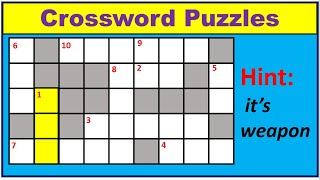 Crossword Puzzles Test04EnglishPuzzleQuestionsTricky RiddlesBrainTwistingWordGameQuizGame [upl. by Yrolam]