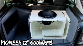 SUBWOOFER PIONEER TSW3003 600WRMS 12quot TOCANDO FORTE NO GOLF SPORTLINE COM MÓDULO ROADSTAR 1600D [upl. by Ramahs]