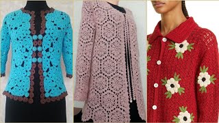 ideas modernas y elegantes de chaqueta de chaleco de crochet [upl. by Oivalf765]