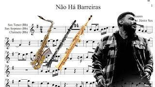 Partitura DEMO  Não Há Barreiras Eli Soares Sax Tenor Soprano Clarinete [upl. by Ninos960]