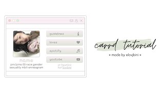 interactive but minimalist carrd tutorial — © hyunico [upl. by Kara-Lynn]