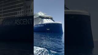 The Amazing Celebrity Ascent Tendered off Santorini celebritycruises cruise travel [upl. by Cumings]