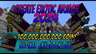 Create EXOTIC Armor 2024  Hypixel Skyblock Exploit [upl. by Coreen990]