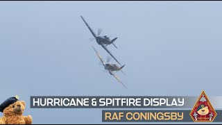 BEAUTIFUL SPITFIRE amp HURRICANE BBMF DISPLAYS RAF CONINGSBY • BATTLE OF BRITAIN WARBIRDS 070523 [upl. by Aerdnahs]