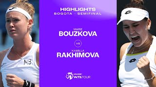 Marie Bouzkova vs Kamilla Rakhimova  2024 Bogota Semifinal  WTA Match Highlights [upl. by Nyrak966]