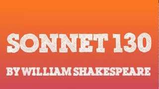 Sonnet 130  William Shakespeare Kinetic Typography [upl. by Burnard]