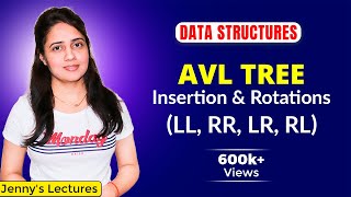 513 AVL Tree  Insertion RotationsLL RR LR RL with Example  Data Structure Tutorials [upl. by Kelcie464]